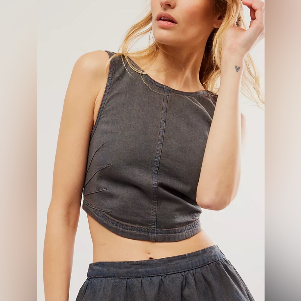 Free People Ryder Denim Top